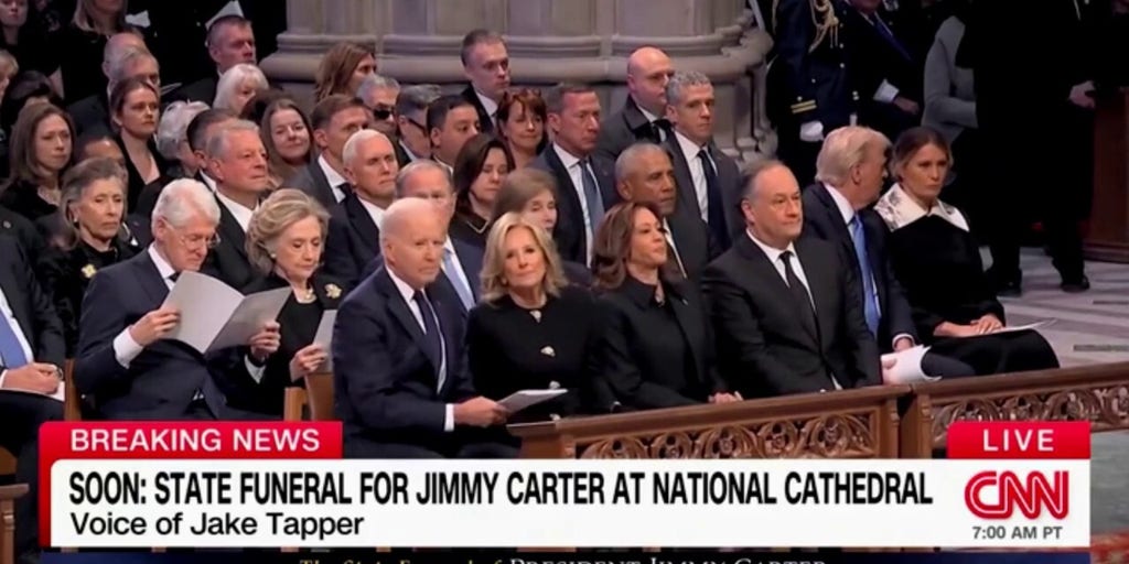 Bidens' greeting with Harris, Emhoff at Carter funeral not 'particularly warm': CNN host