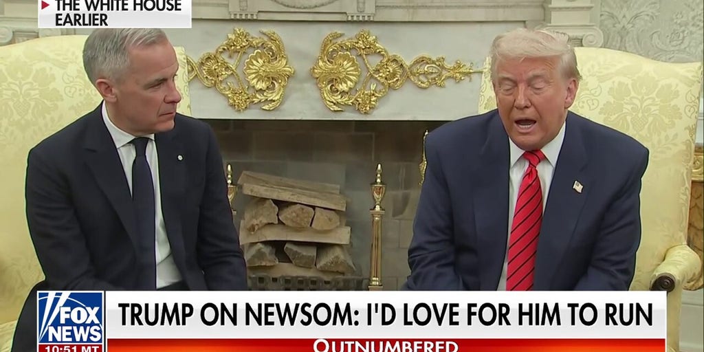 Trump rails against 'Gavin New-scum' in meeting with Canadian PM