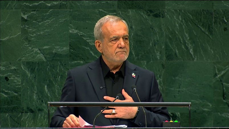 Iran President Pezeshkian to UNGA: Iran only seeks 'peaceful' nuclear power