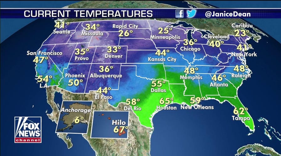 National forecast for Monday, February 24