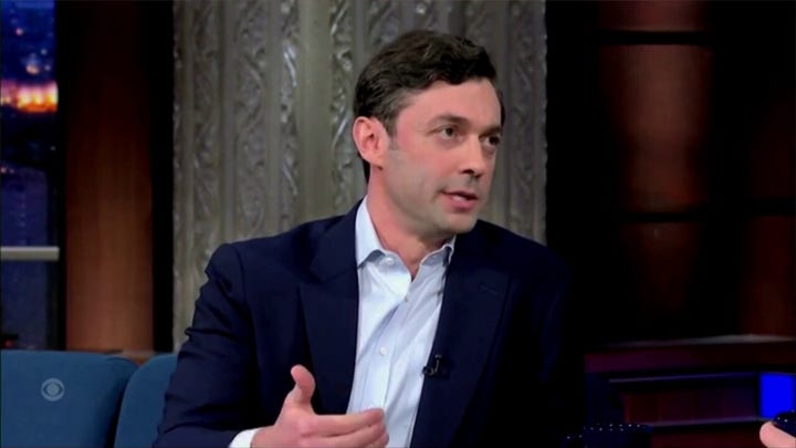 Jon Ossoff brands Trump as 'symptom of a deeper disease in our society' during Colbert appearance