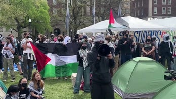 Columbia University anti-Israel agitators occupy main lawn as president testifies on antisemitism