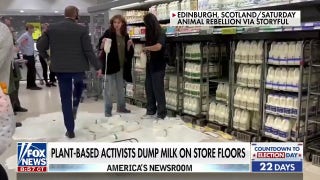 Plant-based activists dump milk on store floors in Scotland - Fox News