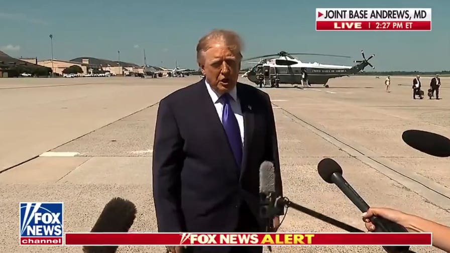 Trump addresses Air Force One emergency slide inspection