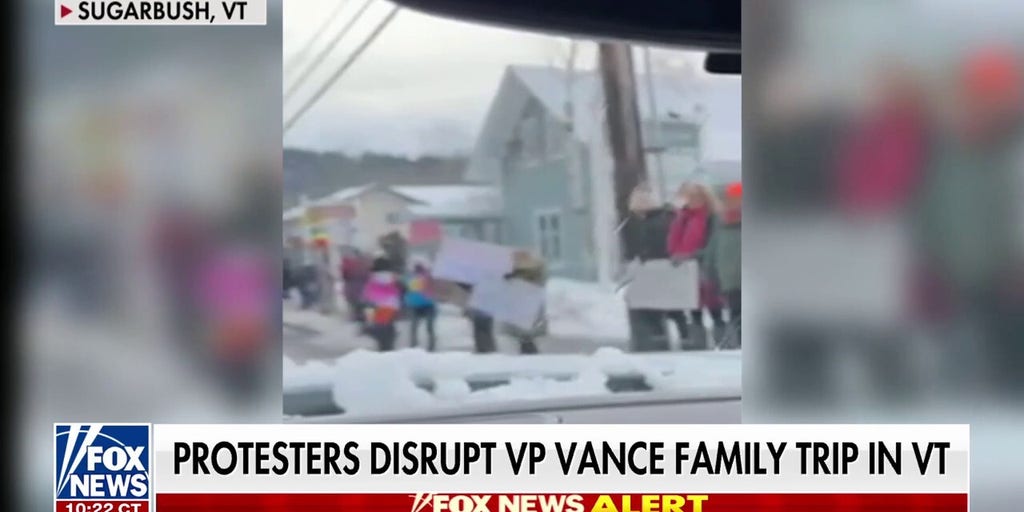 Demonstrators protest VP Vance in Vermont following Zelenksyy dispute