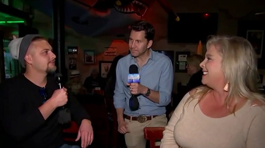 Will Cain talks to Tampa bar patrons ahead of the big game