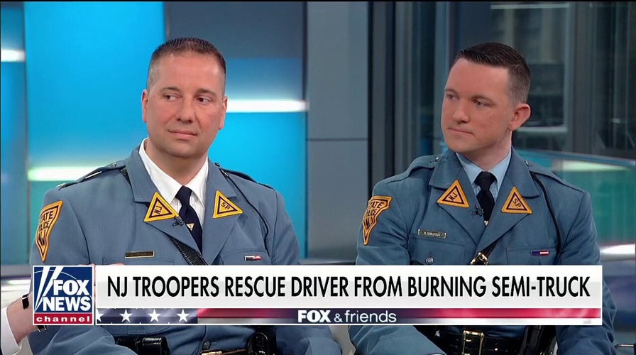 NJ troopers save driver seconds before explosion