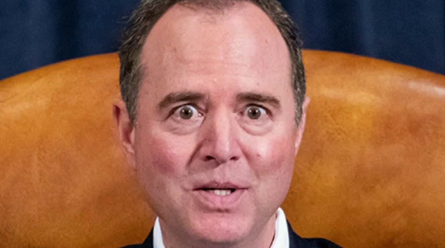 Adam Schiff campaign selling $12 pin of cartoon Schiff rolling up his 