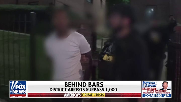 Over 1,000 arrests in DC since Trump's crime crackdown