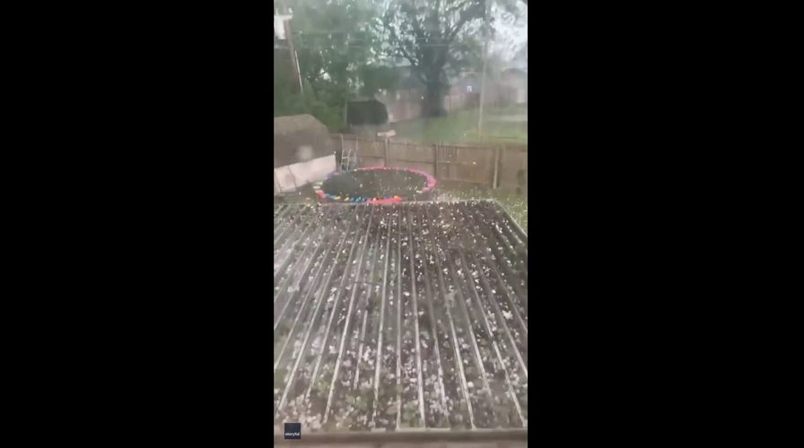 Hail storm! See the tennis ball-sized hail