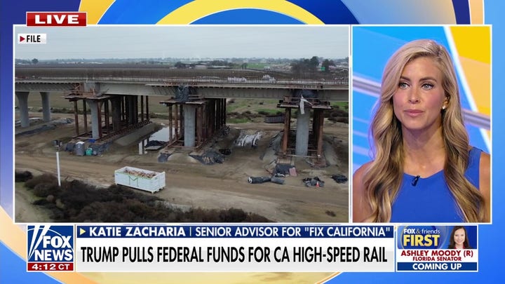 Newsom fires back after Trump revokes federal funding for California rail project