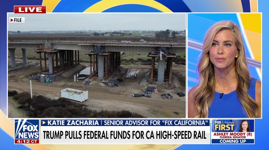 Newsom fires back after Trump revokes federal funding for California rail project