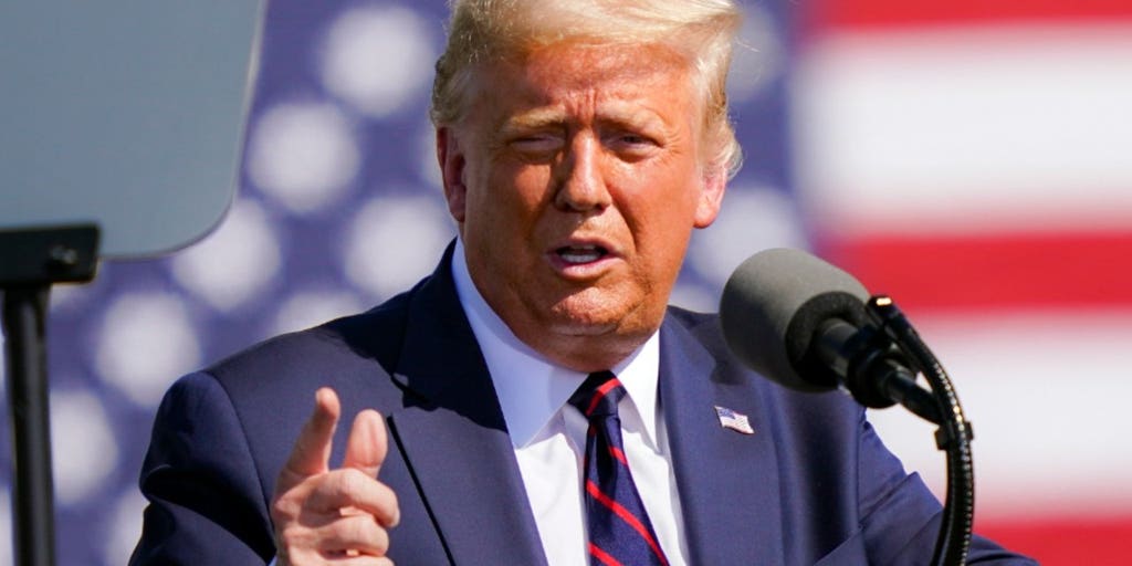 Trump hits the campaign trail in Biden's hometown in battleground ...