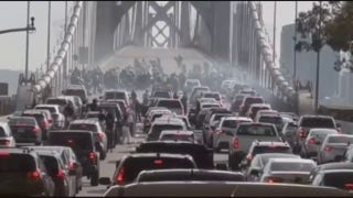Video shows motorcyclists performing in a chaotic sideshow, stopping traffic on the Bay Bridge - Fox News