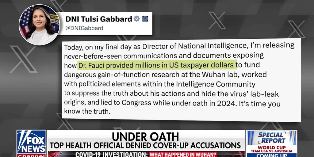 Tulsi Gabbard declassifies COVID-19 lab leak documents, accuses Fauci of cover-up