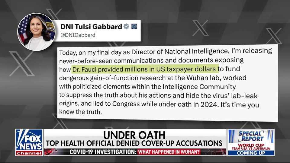 Tulsi Gabbard declassifies COVID-19 lab leak documents, accuses Fauci of cover-up