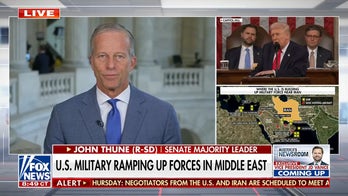 Trump addresses Iran nuclear crisis as Sen. Thune details US military buildup