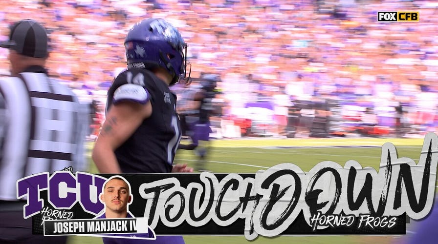 Josh Hoover connects with Joseph Manjack IV for three-yard TD, giving TCU aboriginal  pb  implicit    Cincinnati