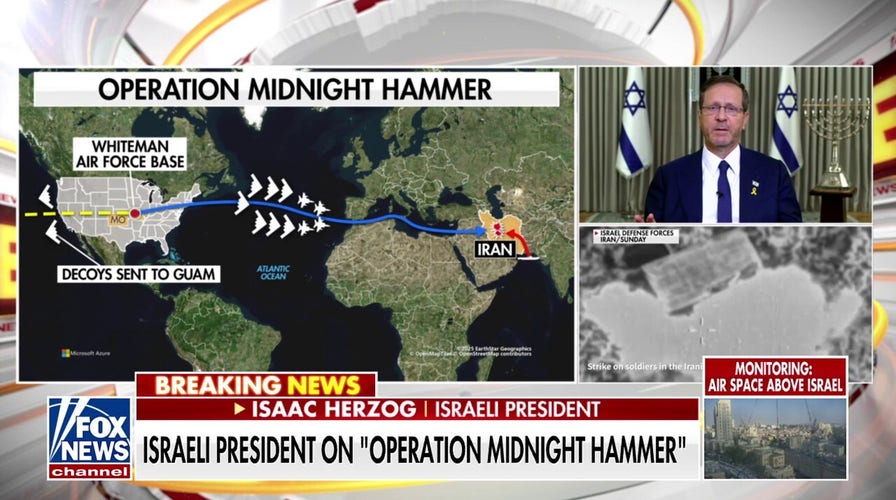 Israeli President Herzog praises Trump's 'game changing' Operation Midnight Hammer