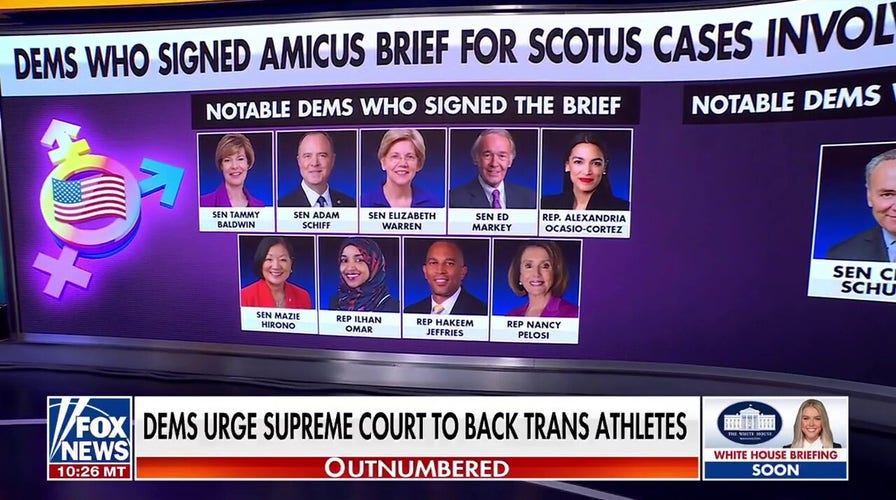 130 Democrats impulse  Supreme Court to backmost  transgender athletes