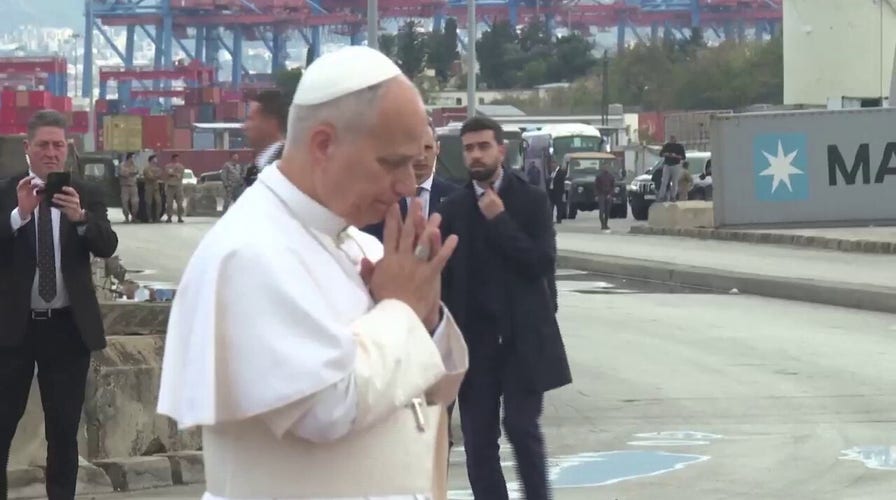 Pope Leo XIV visits tract  of 2020 Beirut larboard  explosion