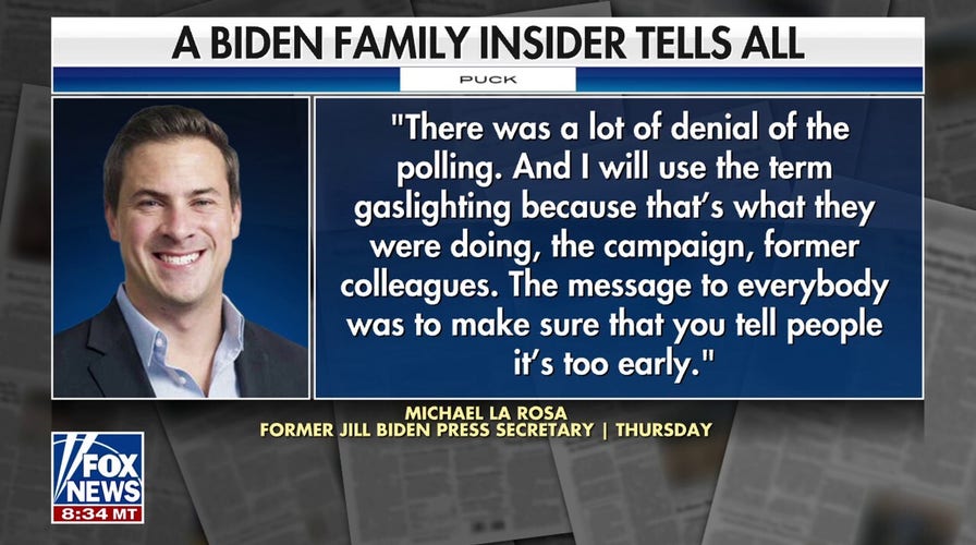 Former Biden aide claims administration was 'gaslighting' on poor polling