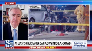 Former police commissioner urges patience after car plows through crowd outside LA nightclub