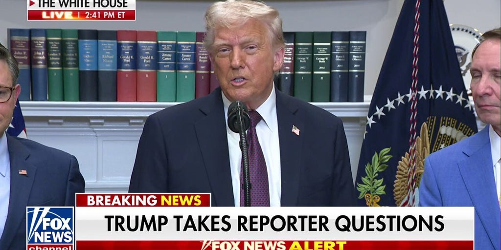 President Trump asked about Atlantic story about accidentally texted war plans