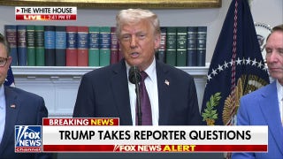 President Trump asked about Atlantic story about accidentally texted war plans