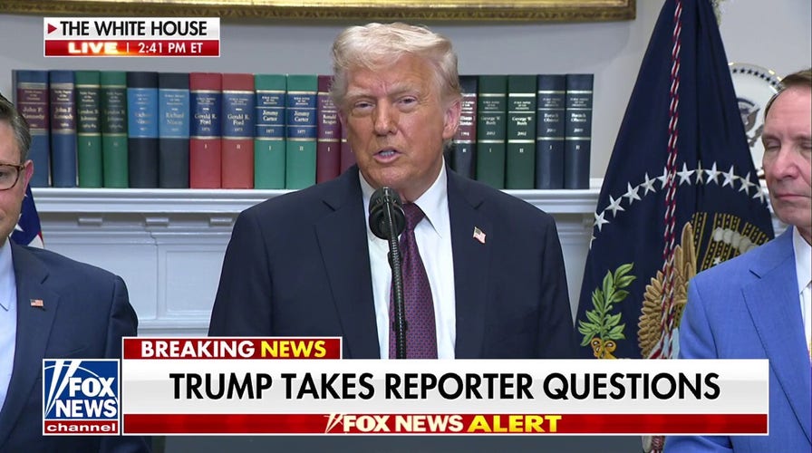  President Trump asked about Atlantic story about accidentally texted war plans
