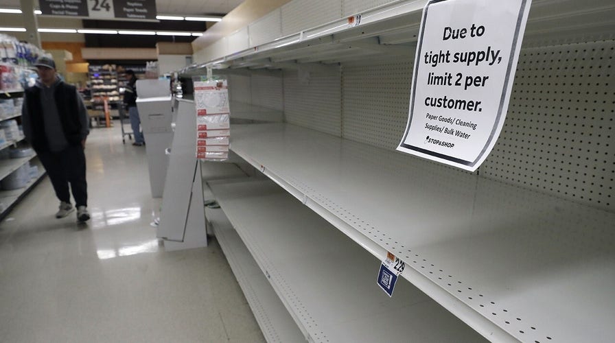 Grocery stores working to restock empty shelves