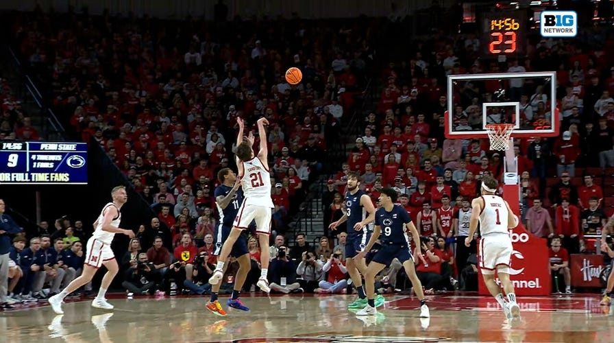 Nebraska's Pryce Sandfort Drills Three and Draws Foul for Four-Point Play vs. Penn State