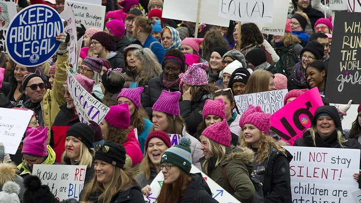 The Women's March rallies in DC to 'hold the line for abortion justice'