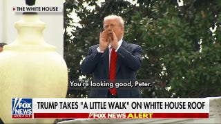 Trump shouts out Fox News' Peter Doocy from White House roof