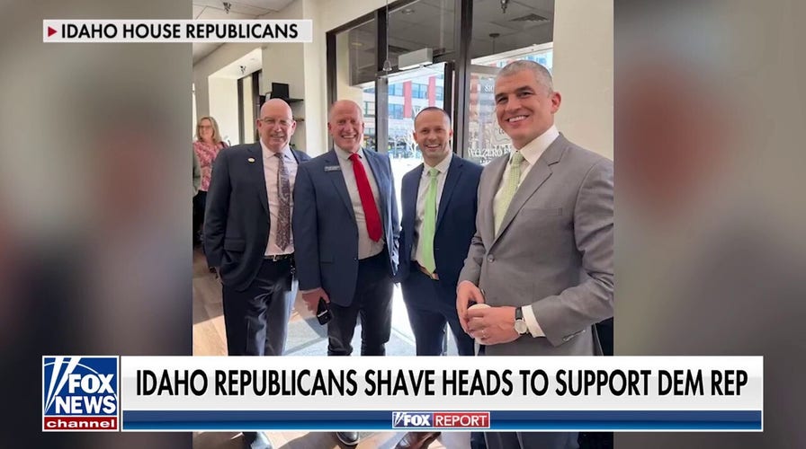 Idaho GOP lawmakers shave heads to support Dem colleague