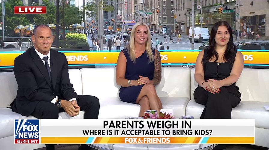 Parents debate which public spaces are appropriate to take young kids