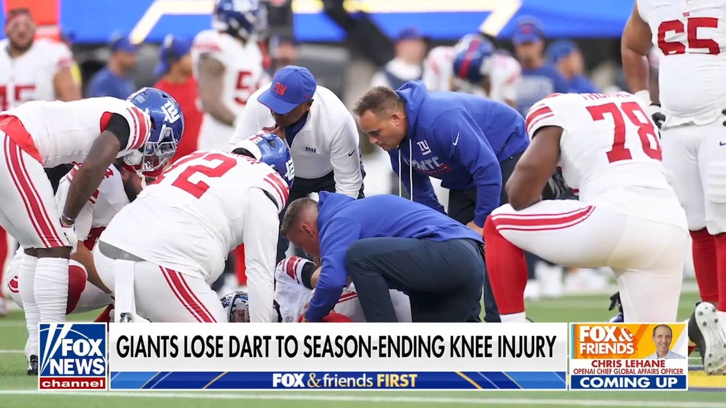 NFL quarterback injuries mount as Giants lose Jaxson Dart to season-ending tear