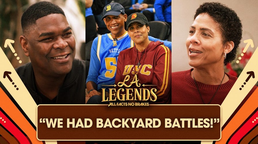 Cheryl Miller gives her brother Reggie Miller his flowers