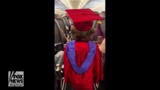 Kindergarten student misses graduation, has in-flight ceremony to commemorate - Fox News