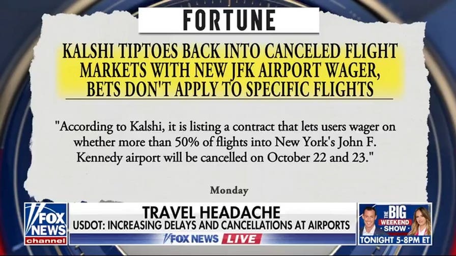 Kalshi to allow bets on JFK flight cancellations, report says