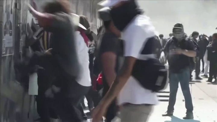 Rioters attack wall protecting National Palace in Mexico City