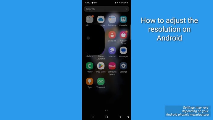 How to adjust the resolution of your phone video