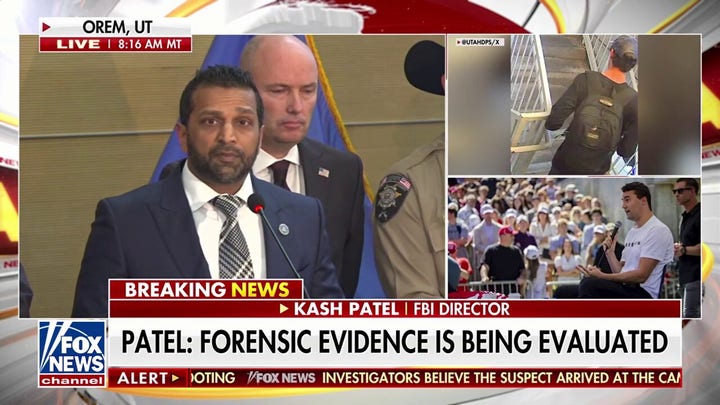 FBI director praises law enforcement for arresting suspect in Charlie Kirk assassination