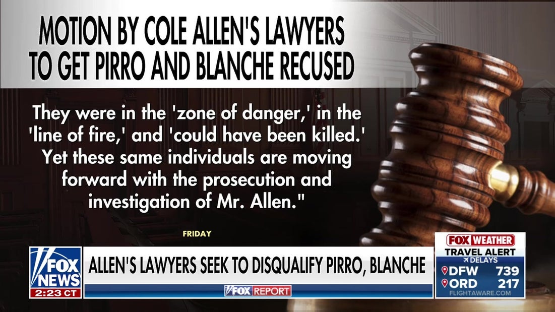 Cole Allen’s lawyers motion to recuse Pirro, Blanche from case
