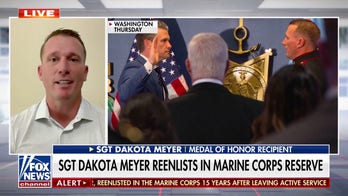 Medal of Honor recipient re-enlists in Marine reserves