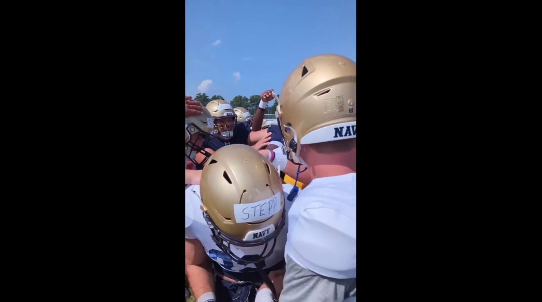 Navy Football Player's Heartfelt Reaction to Sister's Olympic Gold Medal Victory