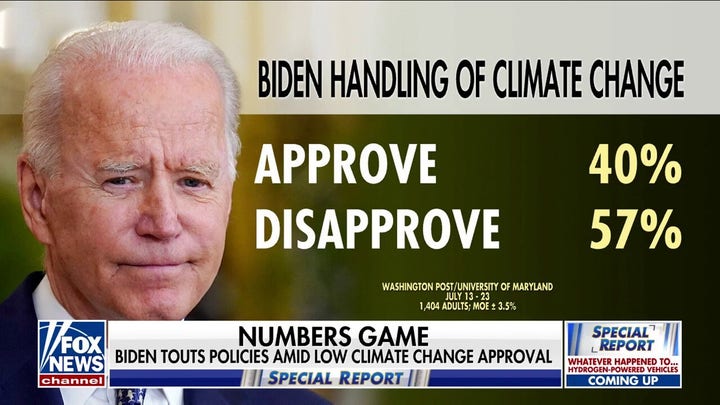 Biden promotes climate change policies despite low approval