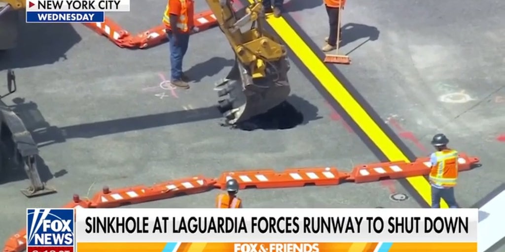 Sinkhole at LaGuardia Airport forces runway shutdown amidst busy holiday travel