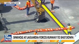 Sinkhole at LaGuardia Airport forces runway shutdown amidst busy holiday travel