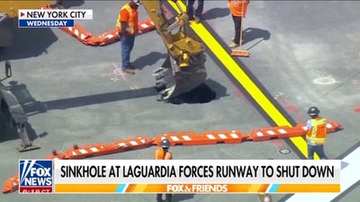 Sinkhole at LaGuardia Airport forces runway shutdown amidst busy holiday travel